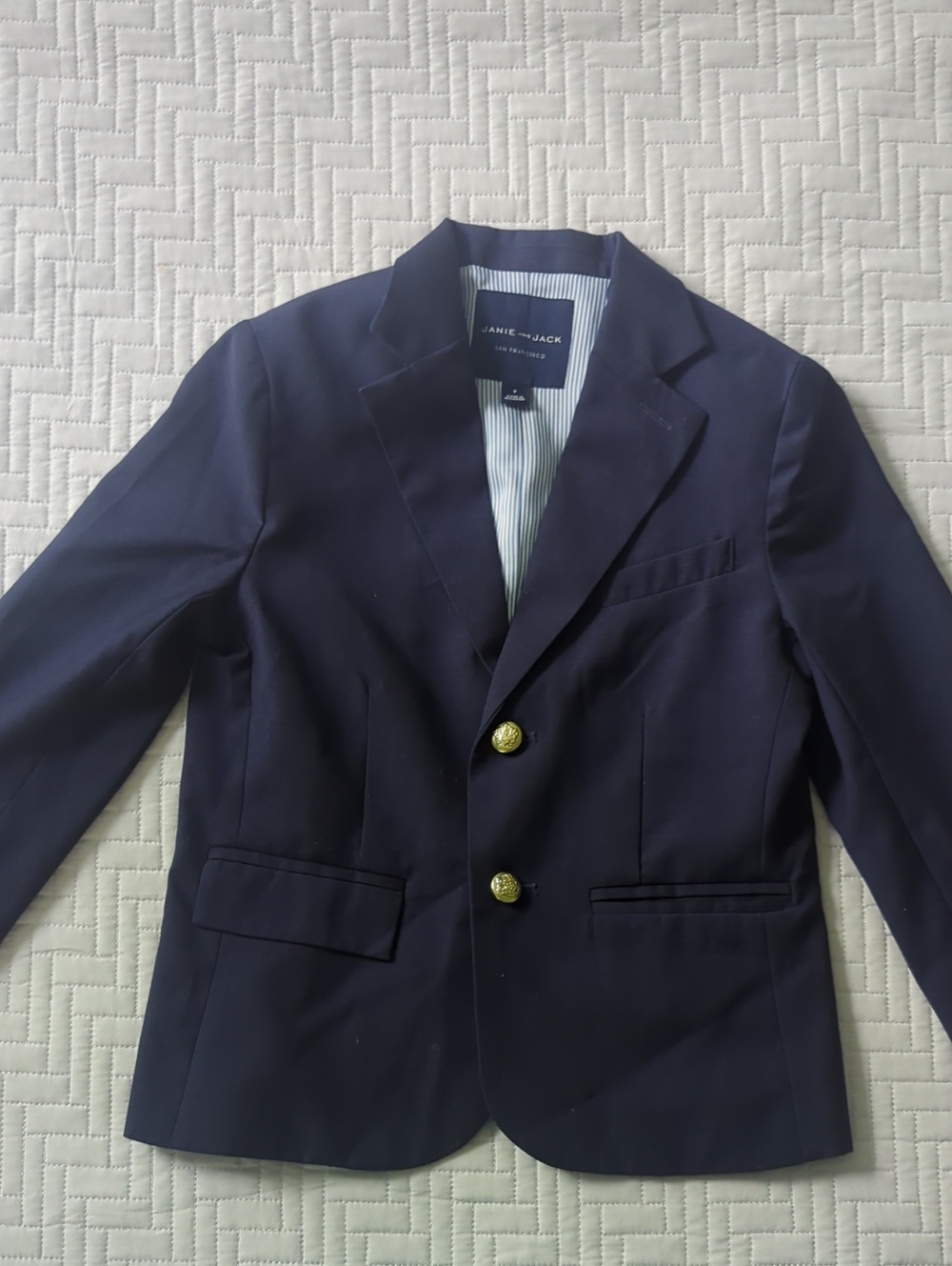 Janie and Jack Navy Blazer with Gold Buttons